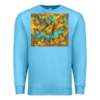 Ocean Blue Bumble Bees Premium Sweatshirt - LillyAllenDesigns