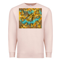 Pale Pink Bumble Bees Premium Sweatshirt - LillyAllenDesigns