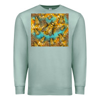 Seafoam Bumble Bees Premium Sweatshirt - LillyAllenDesigns