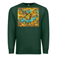 Sports Green Bumble Bees Premium Sweatshirt - LillyAllenDesigns