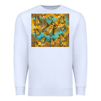 White Bumble Bees Premium Sweatshirt - LillyAllenDesigns