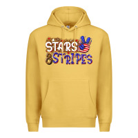 Antique Gold stars and stripes Premium Hoodie - NancyCooperArtShop