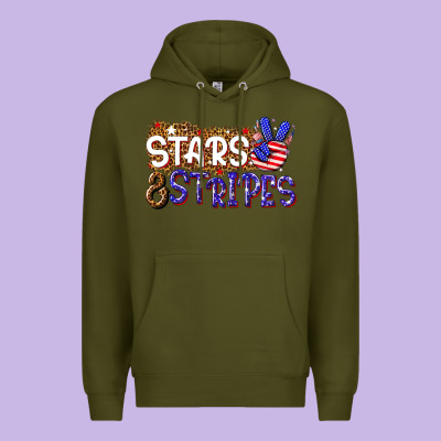Stars And Stripes Premium Hoodie Designed By Nancycooperartshop