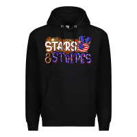 Black stars and stripes Premium Hoodie - NancyCooperArtShop