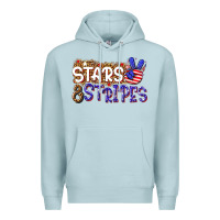 Blue Mist stars and stripes Premium Hoodie - NancyCooperArtShop