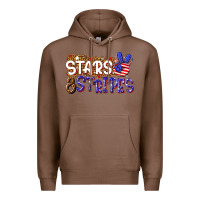 Chestnut stars and stripes Premium Hoodie - NancyCooperArtShop