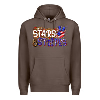 Coffee stars and stripes Premium Hoodie - NancyCooperArtShop