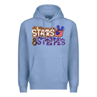 Colony Blue stars and stripes Premium Hoodie - NancyCooperArtShop
