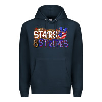Navy stars and stripes Premium Hoodie - NancyCooperArtShop
