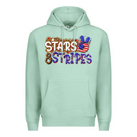 Seafoam stars and stripes Premium Hoodie - NancyCooperArtShop