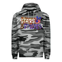 Slate Camo stars and stripes Premium Hoodie - NancyCooperArtShop