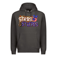 Smoke stars and stripes Premium Hoodie - NancyCooperArtShop
