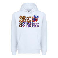 White stars and stripes Premium Hoodie - NancyCooperArtShop