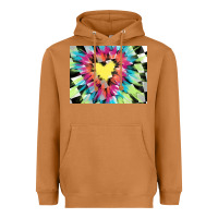 Meerkat tie dye hearth shaped race flag background 3200x2400 Heavyweight Hoodie - AdoDesignShop