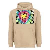 Mushroom tie dye hearth shaped race flag background 3200x2400 Heavyweight Hoodie - AdoDesignShop