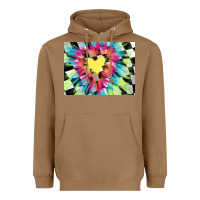 Toasted Coconut tie dye hearth shaped race flag background 3200x2400 Heavyweight Hoodie - AdoDesignShop