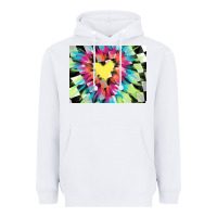 White tie dye hearth shaped race flag background 3200x2400 Heavyweight Hoodie - AdoDesignShop