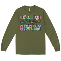 Army Green beautiful crazy Long Sleeve Tee - CowhideDigitalArt