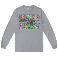 Heather Grey beautiful crazy Long Sleeve Tee - CowhideDigitalArt