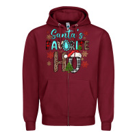 Burgundy santa s favorite ho Zipper Hoodie - JahusDesignShop