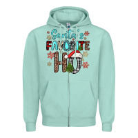 Seafoam santa s favorite ho Zipper Hoodie - JahusDesignShop