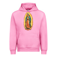 Fuchsia Pink our lady of guadalupe Urban Hoodie - LillyAllenDesigns