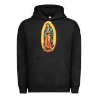 Pigment Black our lady of guadalupe Urban Hoodie - LillyAllenDesigns