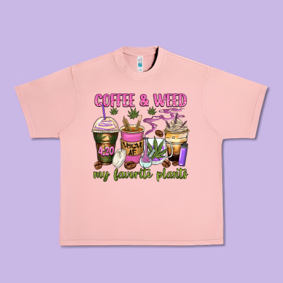 Coffee And Weed My Favorite Plants Urban Heavy Tee Designed By Zillion Design Studio