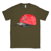 Army Green red softball cap fa element Classic Tee - FaDigitalArtStudio