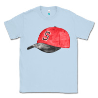 Dusty Blue red softball cap fa element Classic Tee - FaDigitalArtStudio