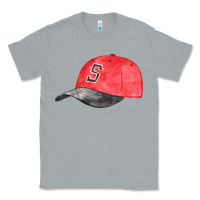 Heather Grey red softball cap fa element Classic Tee - FaDigitalArtStudio