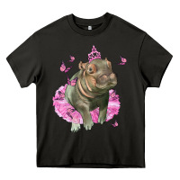 Asphalt Baby Hippo With Tutu Heavy Core Tee - LillyAllenDesigns