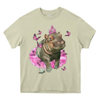 Mossy Baby Hippo With Tutu Heavy Core Tee - LillyAllenDesigns