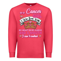 Cardinal As A Cancer Girl I Was Born With My Heart On My Sleeve And A Mouth Premium Sweatshirt - Jasminsmagicworld