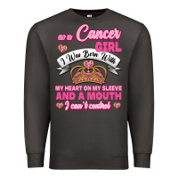 Smoke As A Cancer Girl I Was Born With My Heart On My Sleeve And A Mouth Premium Sweatshirt - Jasminsmagicworld
