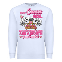 White As A Cancer Girl I Was Born With My Heart On My Sleeve And A Mouth Premium Sweatshirt - Jasminsmagicworld