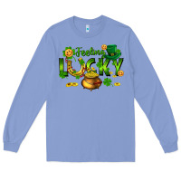 Colony Blue feeling lucky Long Sleeve Tee - FaDigitalArtStudio