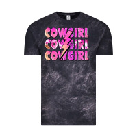Cloud Black cowgirl cowgirl lightning bolt Vintage Tee - Zillion Design Studio