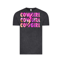 Vintage Black cowgirl cowgirl lightning bolt Vintage Tee - Zillion Design Studio