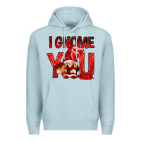 Blue Mist i gnome you with roses Premium Hoodie - NancyCooperArtShop