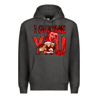 Charcoal Heather i gnome you with roses Premium Hoodie - NancyCooperArtShop