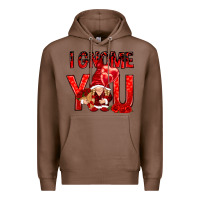 Chestnut i gnome you with roses Premium Hoodie - NancyCooperArtShop