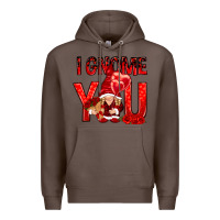Coffee i gnome you with roses Premium Hoodie - NancyCooperArtShop