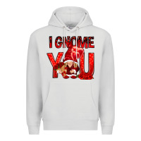 Dove Grey i gnome you with roses Premium Hoodie - NancyCooperArtShop