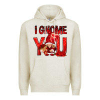 Oatmeal Heather i gnome you with roses Premium Hoodie - NancyCooperArtShop