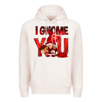 Pale Pink i gnome you with roses Premium Hoodie - NancyCooperArtShop