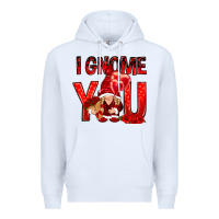White i gnome you with roses Premium Hoodie - NancyCooperArtShop