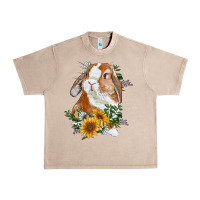 French Oak bunny with sunflowers Urban Heavy Tee - RanaPortraitStore