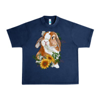 Navy bunny with sunflowers Urban Heavy Tee - RanaPortraitStore