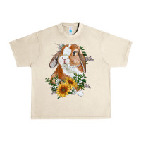 Sandshell bunny with sunflowers Urban Heavy Tee - RanaPortraitStore